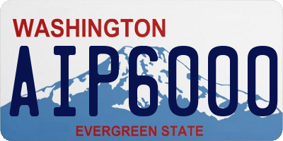 WA license plate AIP6000