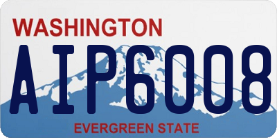 WA license plate AIP6008