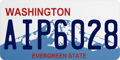 WA license plate AIP6028