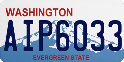WA license plate AIP6033