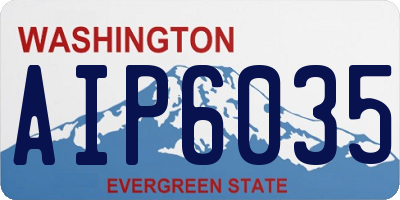 WA license plate AIP6035