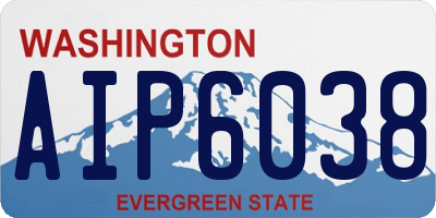 WA license plate AIP6038