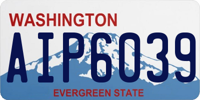 WA license plate AIP6039