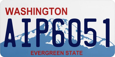 WA license plate AIP6051