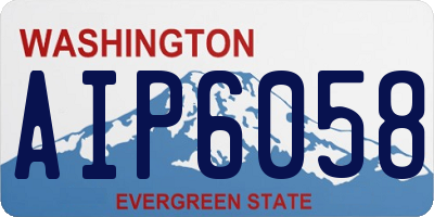 WA license plate AIP6058