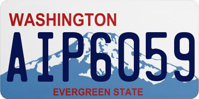 WA license plate AIP6059
