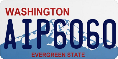 WA license plate AIP6060