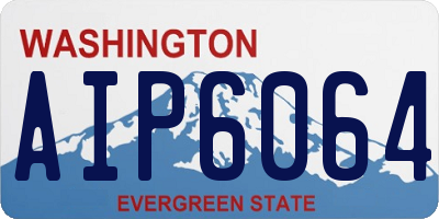WA license plate AIP6064
