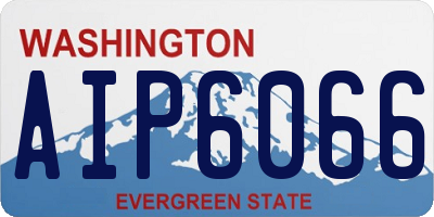 WA license plate AIP6066