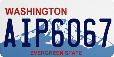 WA license plate AIP6067