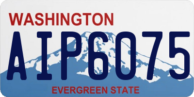WA license plate AIP6075