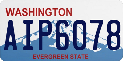 WA license plate AIP6078