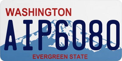 WA license plate AIP6080