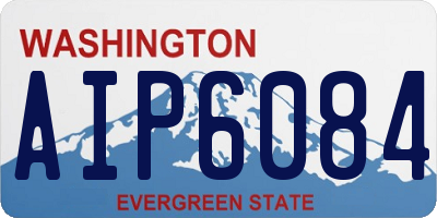 WA license plate AIP6084