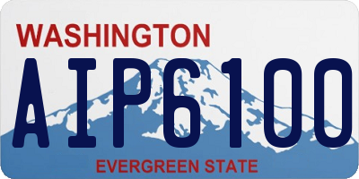 WA license plate AIP6100