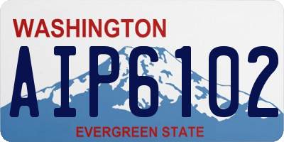 WA license plate AIP6102