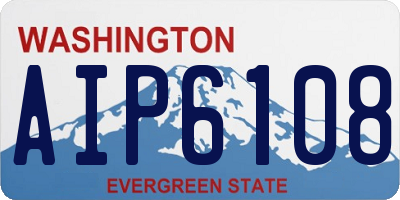 WA license plate AIP6108