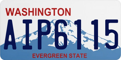 WA license plate AIP6115