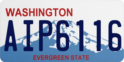 WA license plate AIP6116