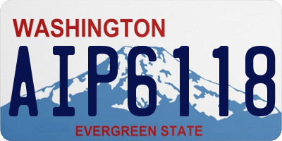 WA license plate AIP6118