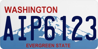 WA license plate AIP6123