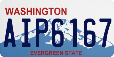 WA license plate AIP6167