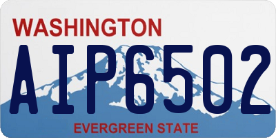 WA license plate AIP6502
