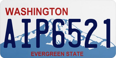 WA license plate AIP6521