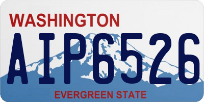WA license plate AIP6526