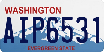 WA license plate AIP6531