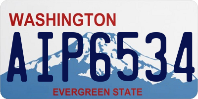 WA license plate AIP6534