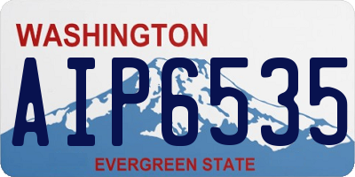 WA license plate AIP6535