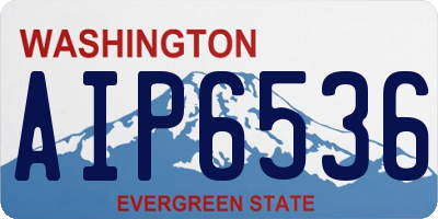 WA license plate AIP6536
