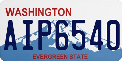 WA license plate AIP6540