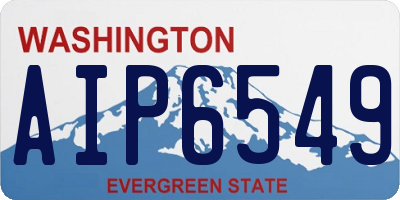 WA license plate AIP6549
