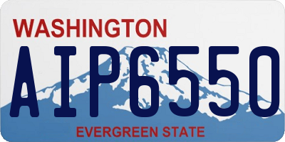 WA license plate AIP6550