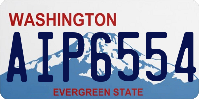 WA license plate AIP6554