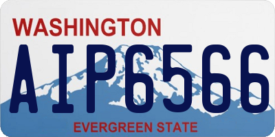 WA license plate AIP6566
