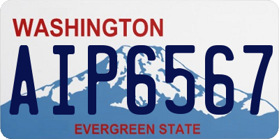 WA license plate AIP6567
