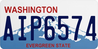 WA license plate AIP6574