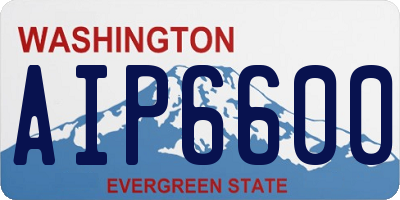 WA license plate AIP6600