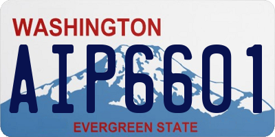 WA license plate AIP6601