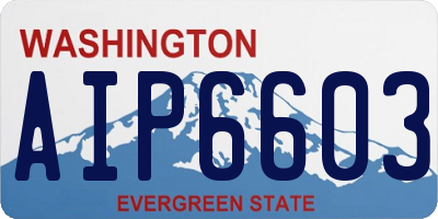 WA license plate AIP6603