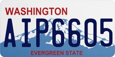 WA license plate AIP6605