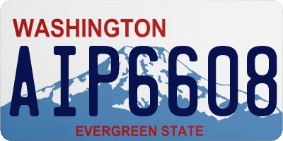 WA license plate AIP6608