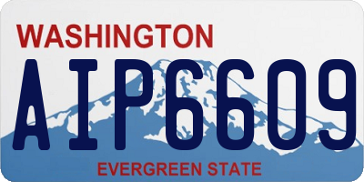 WA license plate AIP6609