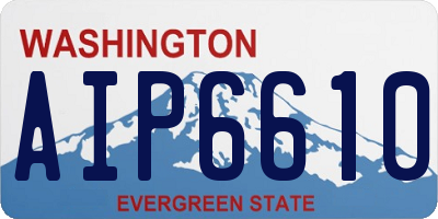 WA license plate AIP6610