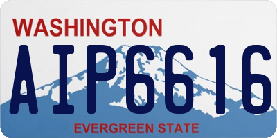 WA license plate AIP6616