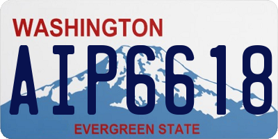WA license plate AIP6618