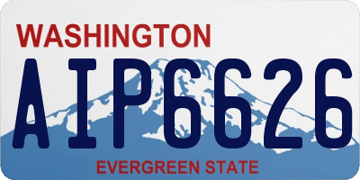 WA license plate AIP6626